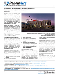 Take a Load Off with Energy Recovery Ventilation