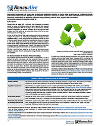 Enhance Indoor Air Quality & Reduce Energy Costs: A Case for Sustainable Ventilation