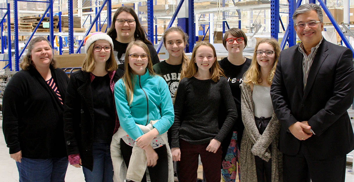 WAUNAKEE GIRL SCOUTS VISIT RENEWAIRE