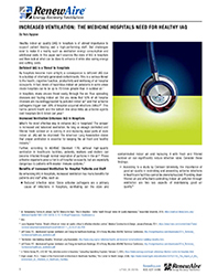 Increased Ventilation:  The Medicine Hospitals Need for Healthy IAQ