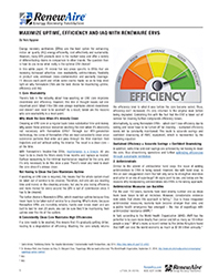Maximize Uptime, Efficiency and IAQ with RenewAire ERVs