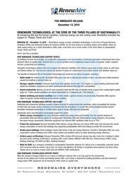 2018 December Pillars of Sustainability Press Release