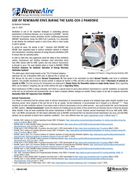 2020 Use of RenewAire ERVs During the SARS-CoV-2 Pandemic