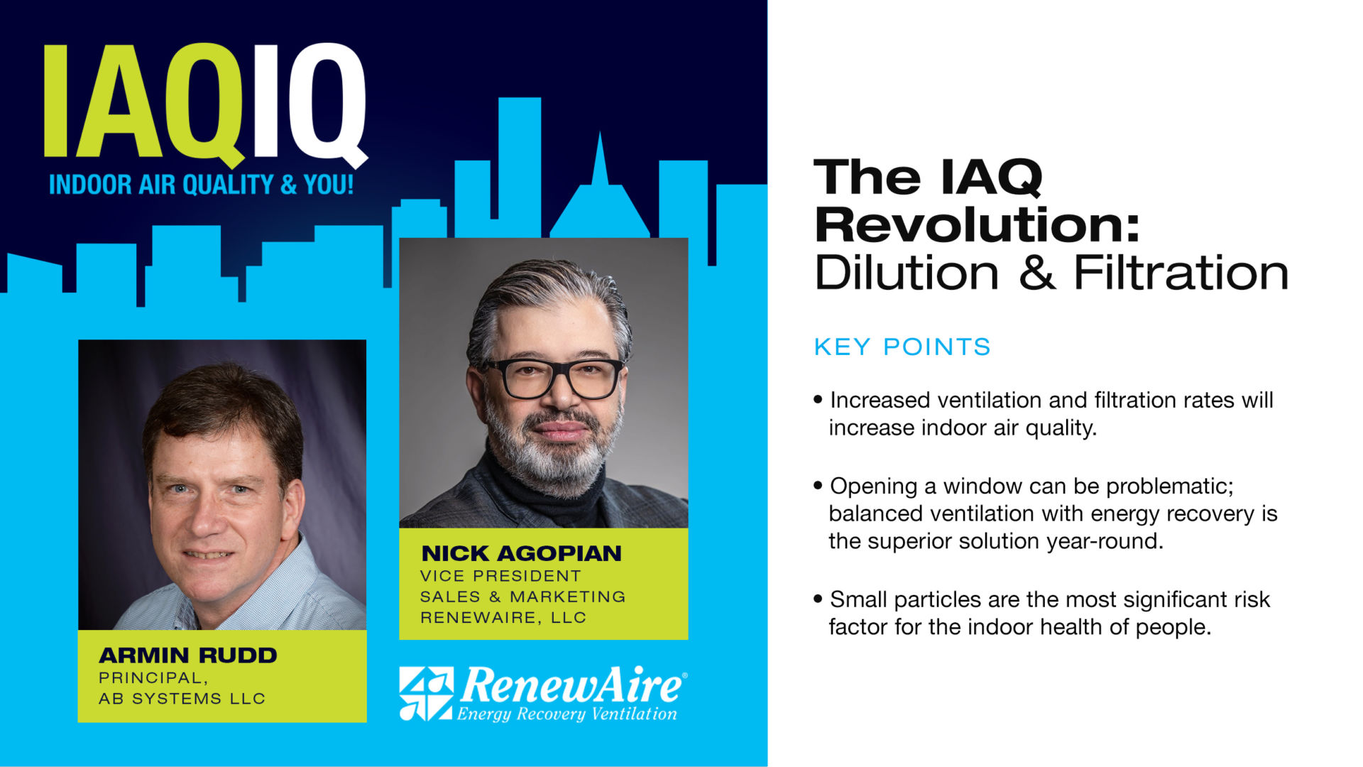 THE IAQ REVOLUTION: DILUTION & FILTRATION