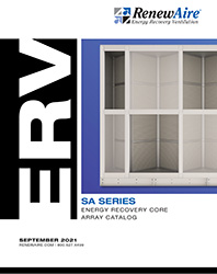 SA Series Energy Recovery Core Array Catalog