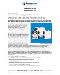 2021 RenewAire Adds Model S to EV Series Premium ERV Product Line Press Release