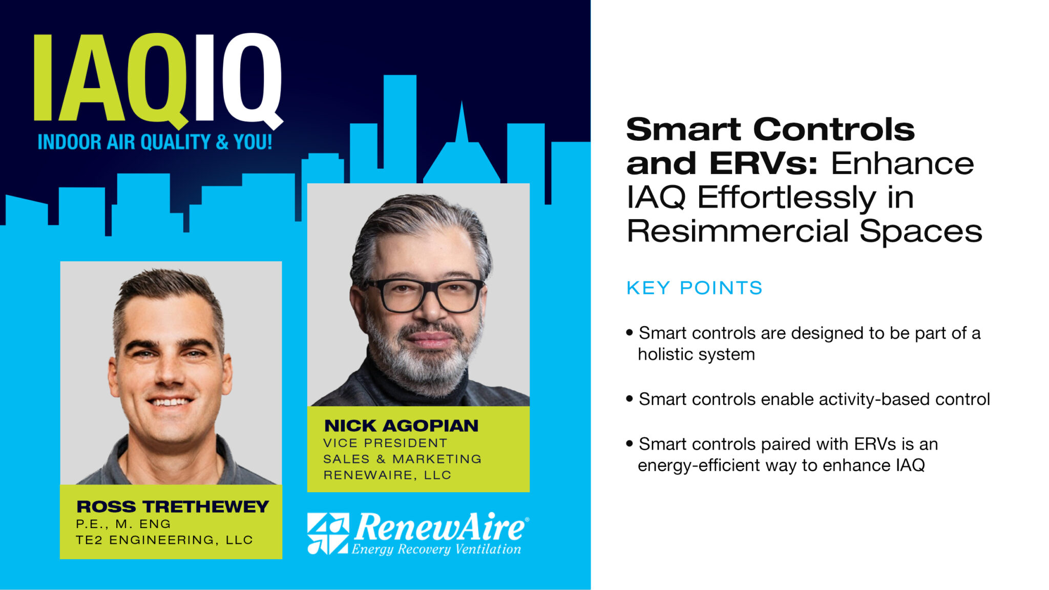 SMART CONTROLS & ERVs: ENHANCE IAQ IN “RESIMMERCIAL” SPACES